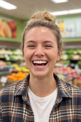 the woman in the produce aisle